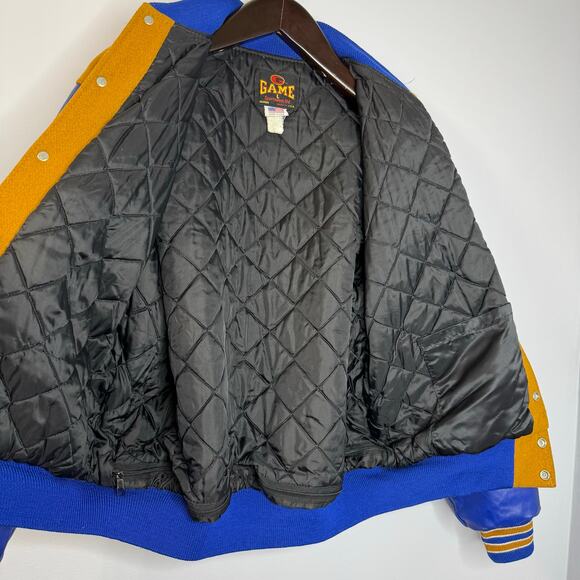 Vtg Varsity Letterman Jacket Game Sportswear Leather & Wool Men's L - Picture 11 of 14
